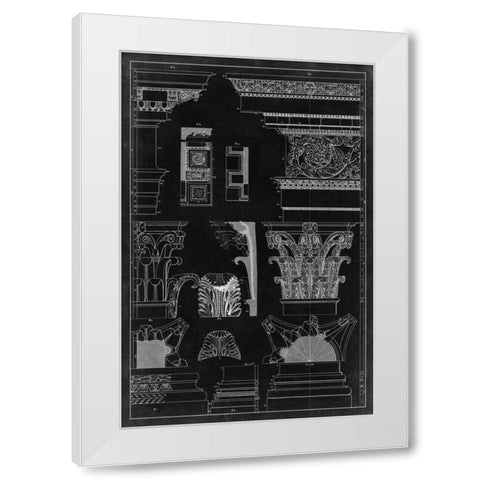 Graphic Architecture I White Modern Wood Framed Art Print by Vision Studio