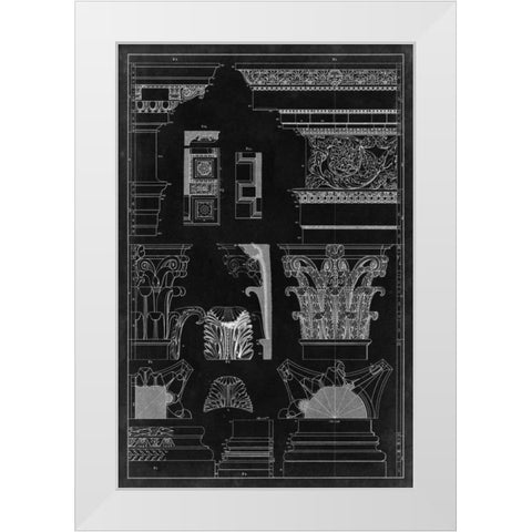 Graphic Architecture I White Modern Wood Framed Art Print by Vision Studio