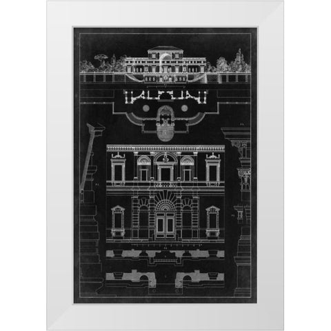 Graphic Architecture III White Modern Wood Framed Art Print by Vision Studio