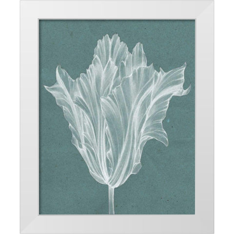 Monochrome Tulip V White Modern Wood Framed Art Print by Goldberger, Jennifer