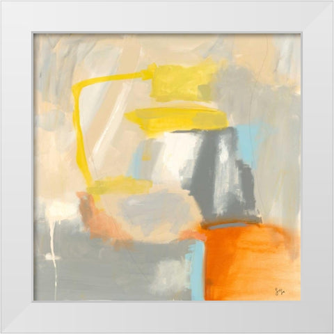 Sacred I White Modern Wood Framed Art Print by Jasper, Sisa