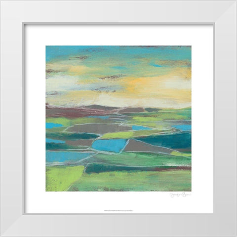 Fragmented Field II White Modern Wood Framed Art Print by Goldberger, Jennifer