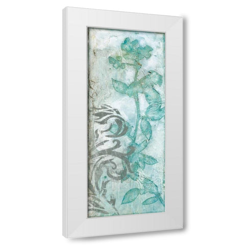 Flower Spray IV White Modern Wood Framed Art Print by Goldberger, Jennifer