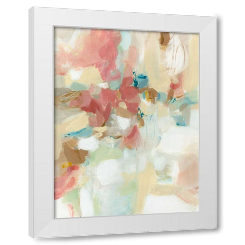A Touch of Blush White Modern Wood Framed Art Print by Long, Christina