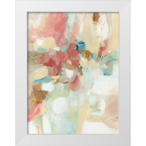 A Touch of Blush White Modern Wood Framed Art Print by Long, Christina