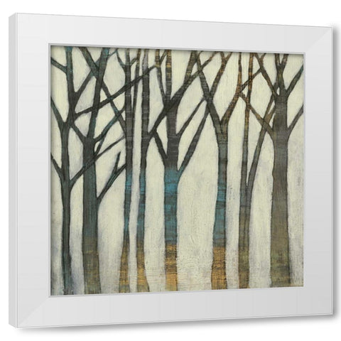 Birch Line I White Modern Wood Framed Art Print by Goldberger, Jennifer