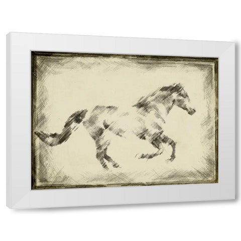 Equine Study I White Modern Wood Framed Art Print by Harper, Ethan