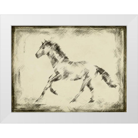 Equine Study II White Modern Wood Framed Art Print by Harper, Ethan