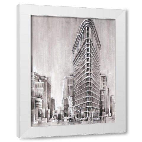 Art Deco Cityscape II White Modern Wood Framed Art Print by Harper, Ethan