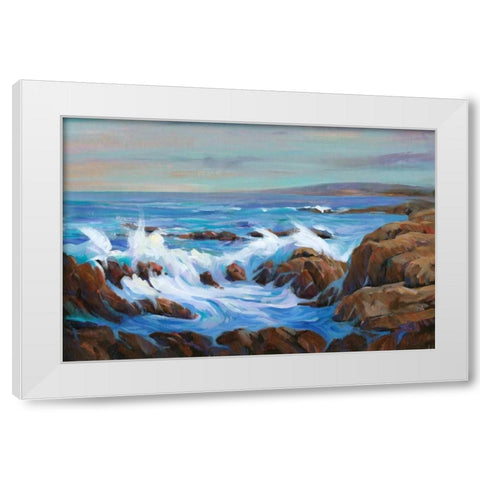 Seascape Faraway I White Modern Wood Framed Art Print by OToole, Tim