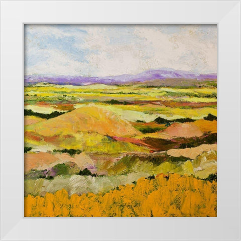 Short Hill White Modern Wood Framed Art Print by Friedlander, Allan