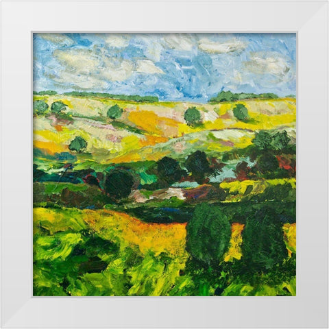 Over the Hills White Modern Wood Framed Art Print by Friedlander, Allan