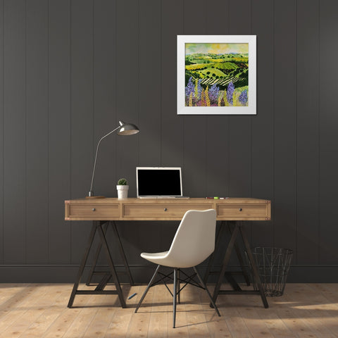 Wildflower Ridge White Modern Wood Framed Art Print by Friedlander, Allan