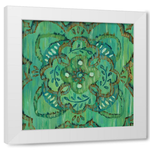 Aquarian Rosette II White Modern Wood Framed Art Print by Zarris, Chariklia