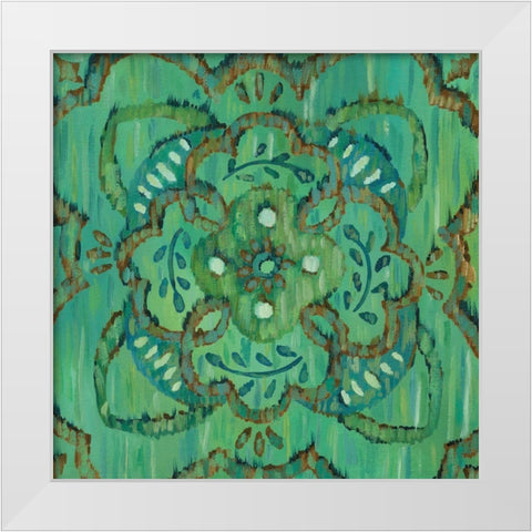 Aquarian Rosette II White Modern Wood Framed Art Print by Zarris, Chariklia