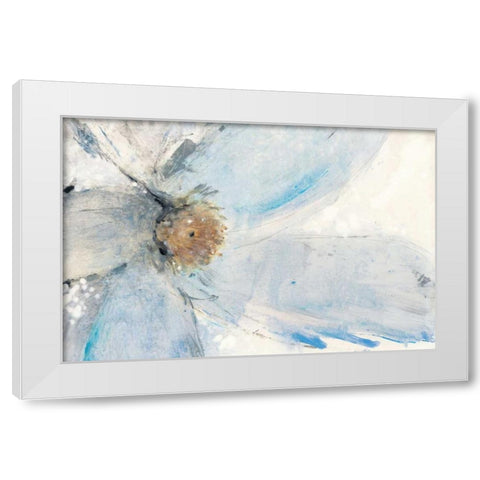 Floral Blue II White Modern Wood Framed Art Print by OToole, Tim