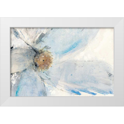 Floral Blue II White Modern Wood Framed Art Print by OToole, Tim