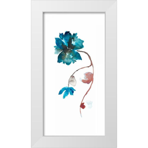 Floral Watercolor I White Modern Wood Framed Art Print by Mosley, Kiana