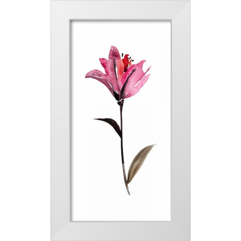 Floral Watercolor II White Modern Wood Framed Art Print by Mosley, Kiana