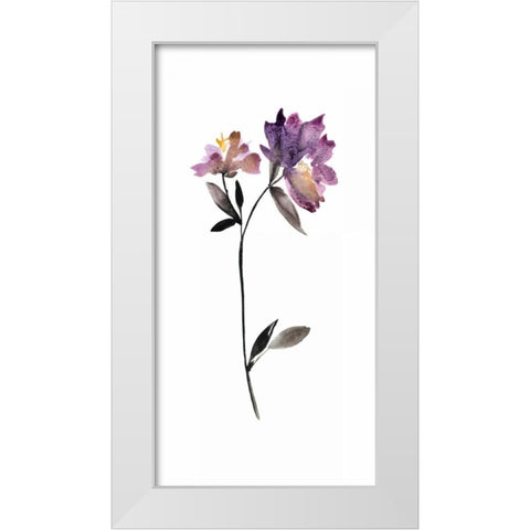 Floral Watercolor III White Modern Wood Framed Art Print by Mosley, Kiana