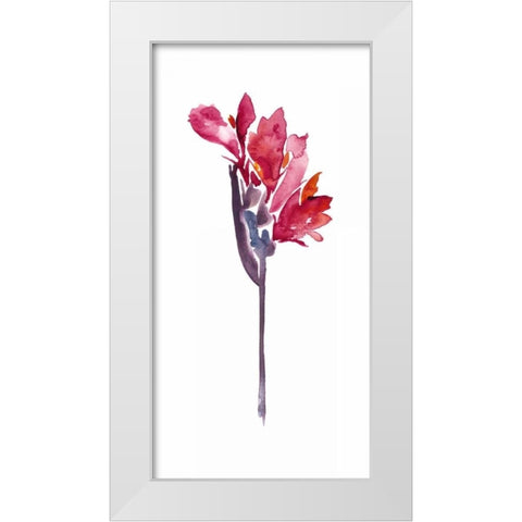 Floral Watercolor V White Modern Wood Framed Art Print by Mosley, Kiana