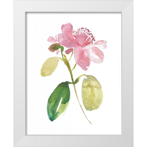 Watercolor Garden I White Modern Wood Framed Art Print by Mosley, Kiana