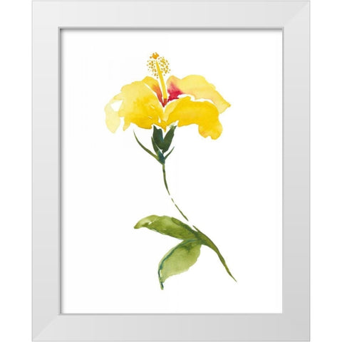 Watercolor Garden II White Modern Wood Framed Art Print by Mosley, Kiana