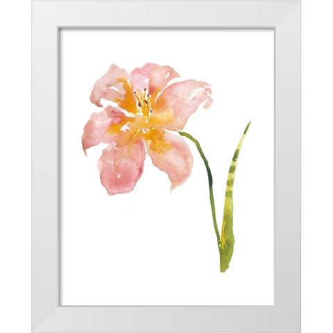 Watercolor Garden VI White Modern Wood Framed Art Print by Mosley, Kiana