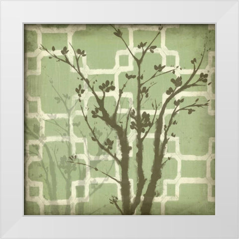 Silhouette and Pattern III White Modern Wood Framed Art Print by Goldberger, Jennifer