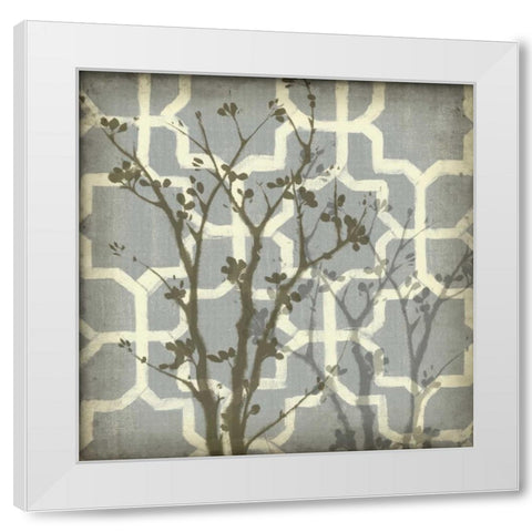 Silhouette and Pattern V White Modern Wood Framed Art Print by Goldberger, Jennifer