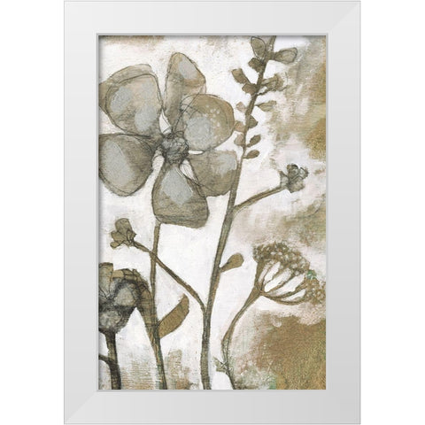 Metallic Garden II White Modern Wood Framed Art Print by Goldberger, Jennifer