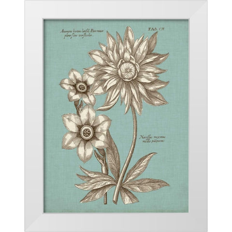 Chambray Chintz I White Modern Wood Framed Art Print by Vision Studio