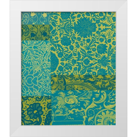 Pattern Mix I White Modern Wood Framed Art Print by Vision Studio