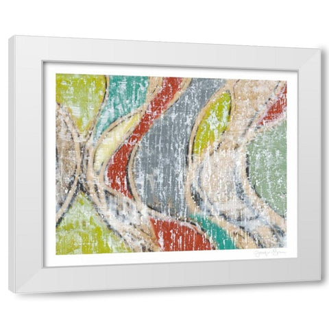 Undulating Color I White Modern Wood Framed Art Print by Goldberger, Jennifer