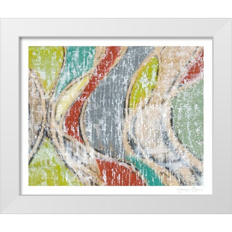 Undulating Color I White Modern Wood Framed Art Print by Goldberger, Jennifer