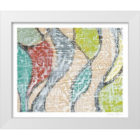 Undulating Color III White Modern Wood Framed Art Print by Goldberger, Jennifer