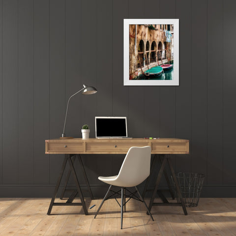 Hanging Laundry White Modern Wood Framed Art Print by Head, Danny