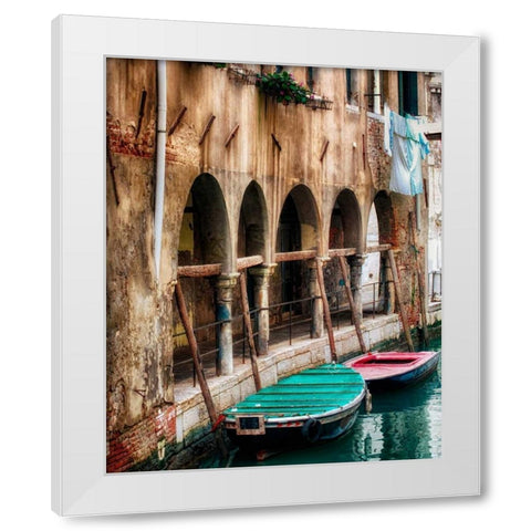 Hanging Laundry White Modern Wood Framed Art Print by Head, Danny