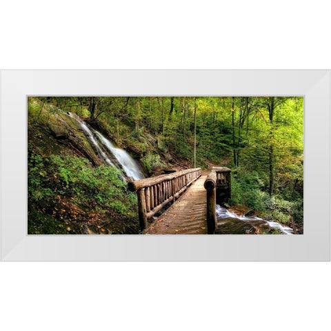Falls Panorama White Modern Wood Framed Art Print by Head, Danny