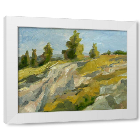 Impasto Mountainside II White Modern Wood Framed Art Print by Harper, Ethan