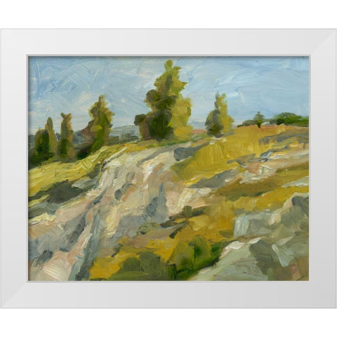 Impasto Mountainside II White Modern Wood Framed Art Print by Harper, Ethan