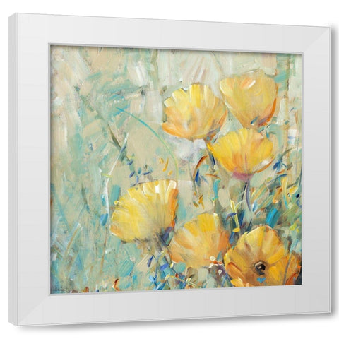 Floral Expression II White Modern Wood Framed Art Print by OToole, Tim