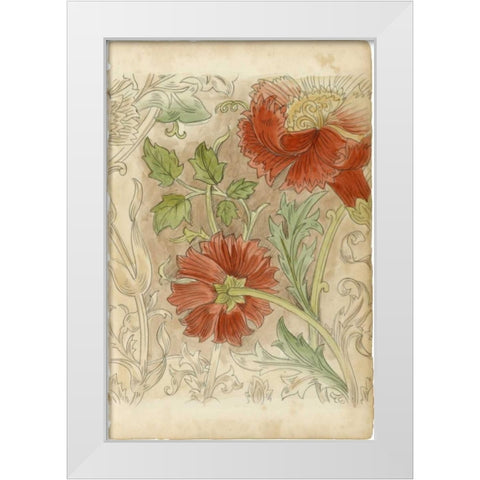 Floral Pattern Study II White Modern Wood Framed Art Print by Harper, Ethan