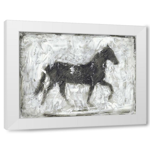 Equine Silhouette I White Modern Wood Framed Art Print by Harper, Ethan