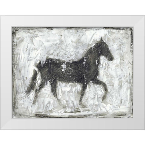 Equine Silhouette I White Modern Wood Framed Art Print by Harper, Ethan