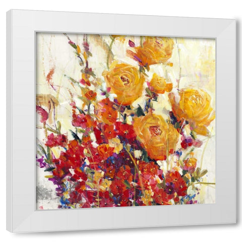 Mixed Bouquet II White Modern Wood Framed Art Print by OToole, Tim
