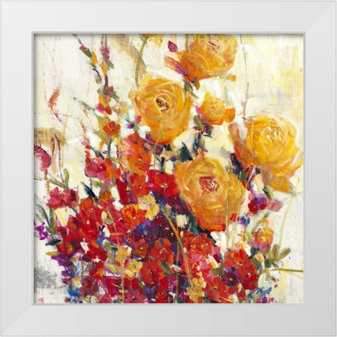 Mixed Bouquet II White Modern Wood Framed Art Print by OToole, Tim