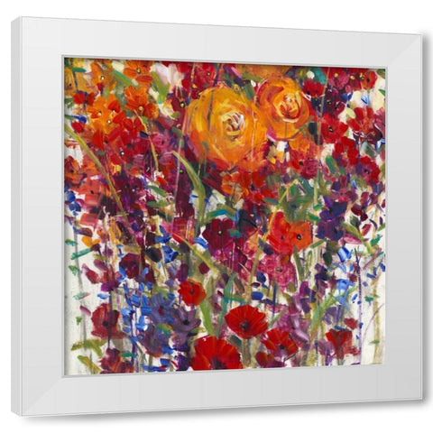 Mixed Bouquet III White Modern Wood Framed Art Print by OToole, Tim