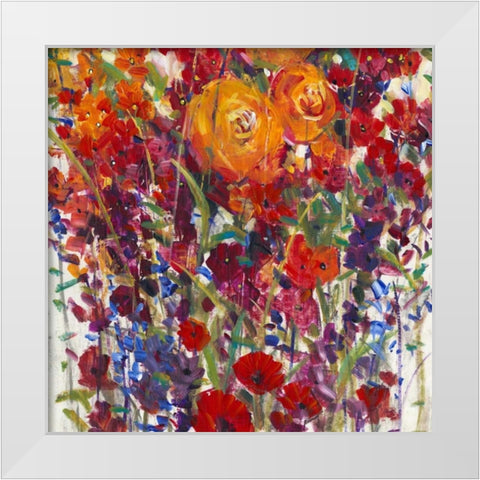 Mixed Bouquet III White Modern Wood Framed Art Print by OToole, Tim