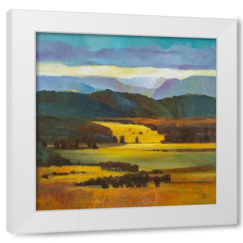 Mountain Light White Modern Wood Framed Art Print by DAgostino, Judith